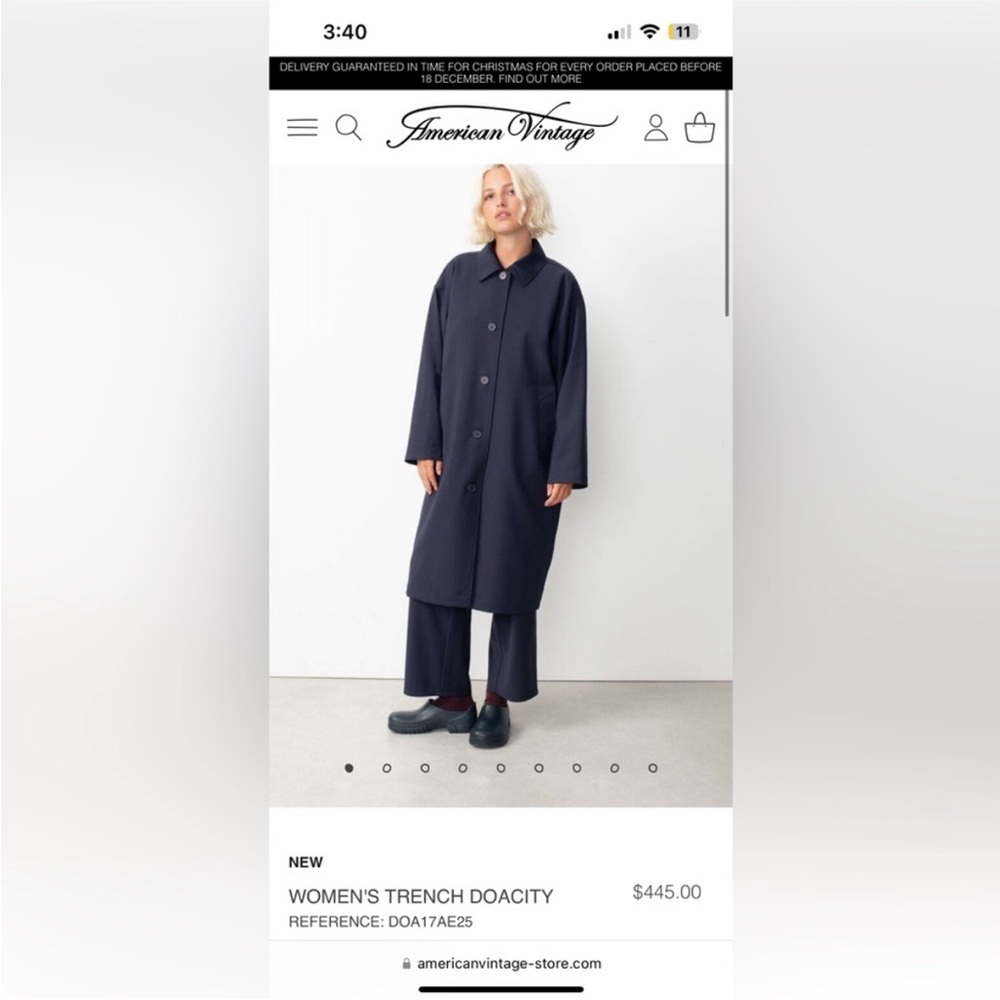 American Vintage Dark Blue Coat